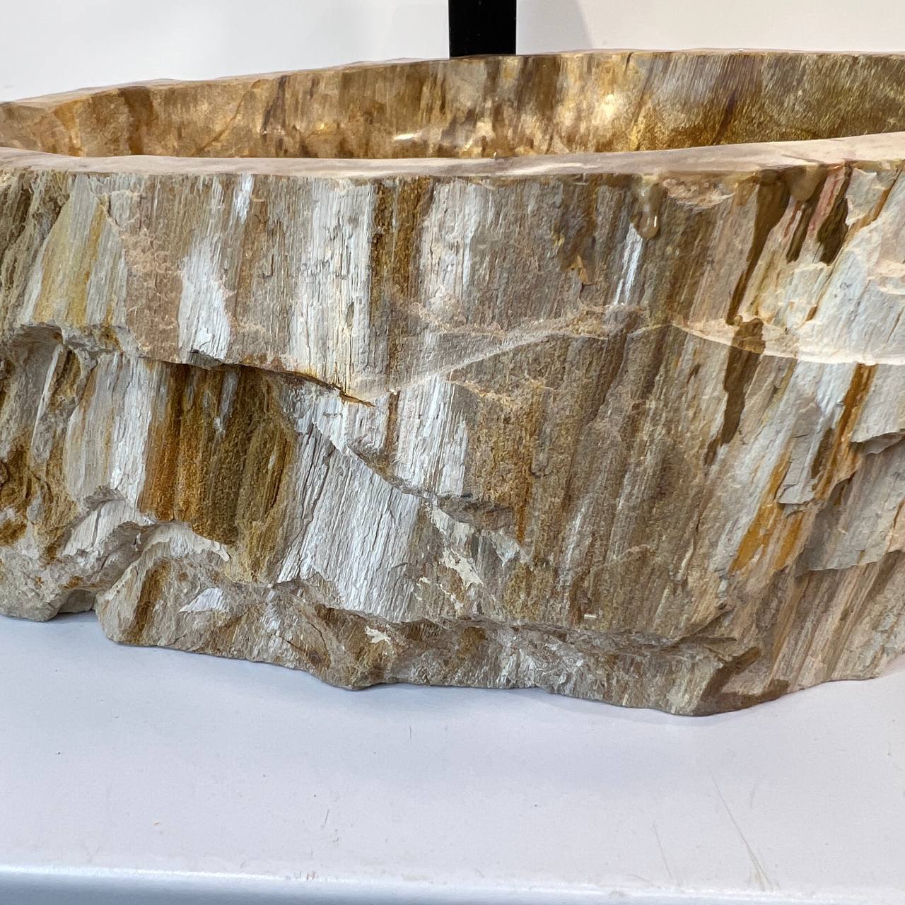 Раковина из окаменелого дерева ПАРА! OD-66941 53*42*15 из натурального камня