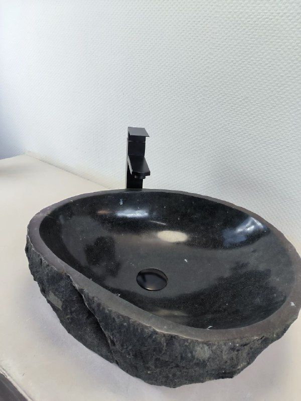 Раковина из андезита Erozy Black EA-66234 50х43х15 из натурального камня