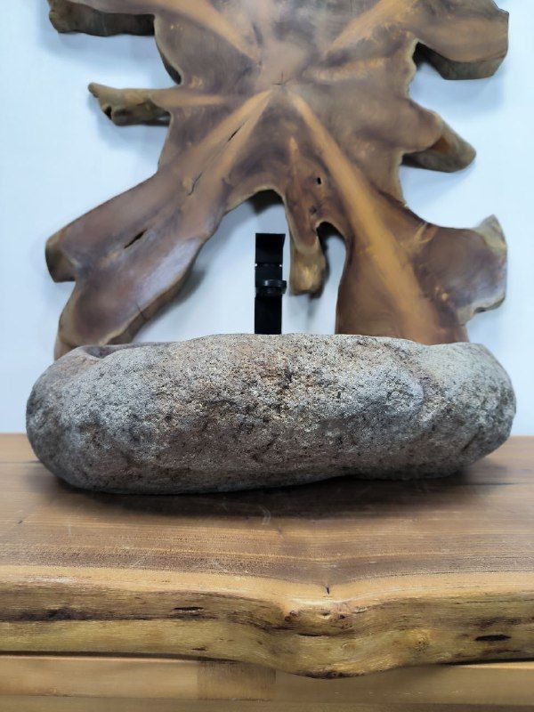 Раковина из речного камня RS-66405 54х37х14 из натурального камня