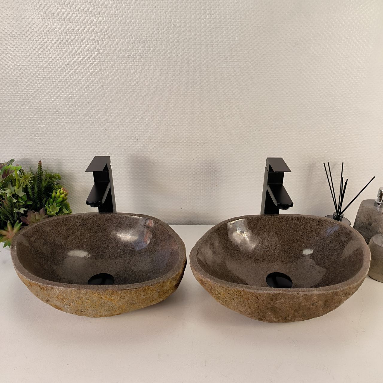Раковина из речного камня ПАРА! RS-65542 44*33*14 0865