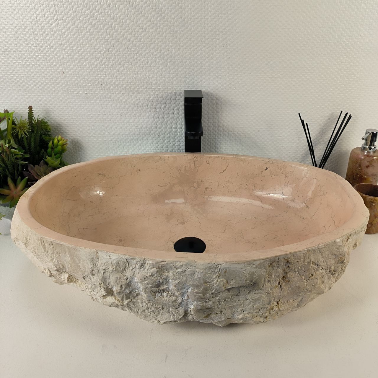 Раковина из мрамора Erozy Cream EM-65531 65*47*16 из натурального камня