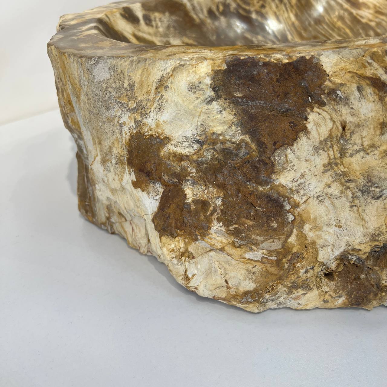 Раковина из окаменелого дерева ПАРА! OD-66877 60*47*15 из натурального камня