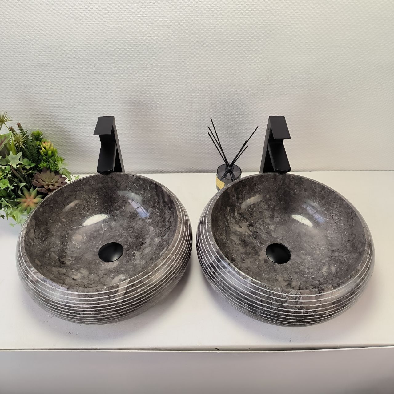 Раковина из мрамора ПАРА! Donut Grey Allur DM-62987 45*45*15 134