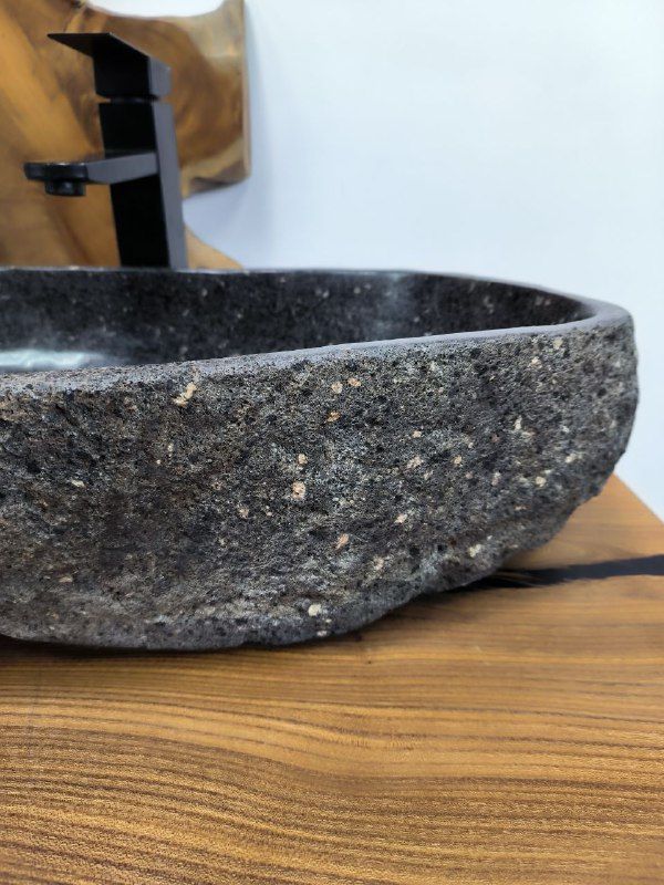 Раковина из речного камня ПАРА! RS-66474 60х35х15 из натурального камня