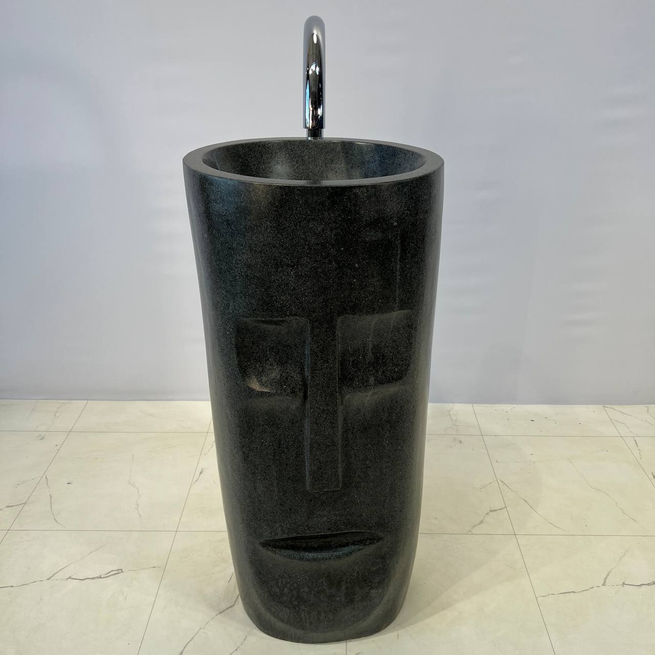 Раковина напольная из речного камня Face RN-67068 40х35х91 из натурального камня