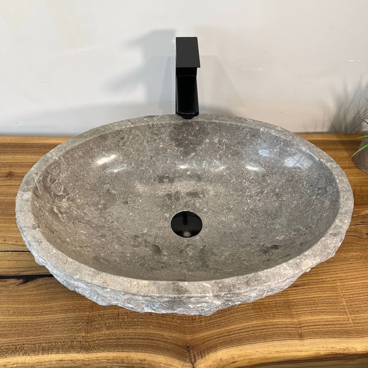 Раковина из мрамора Erozy Grey EM-66990 60*42*15 из натурального камня