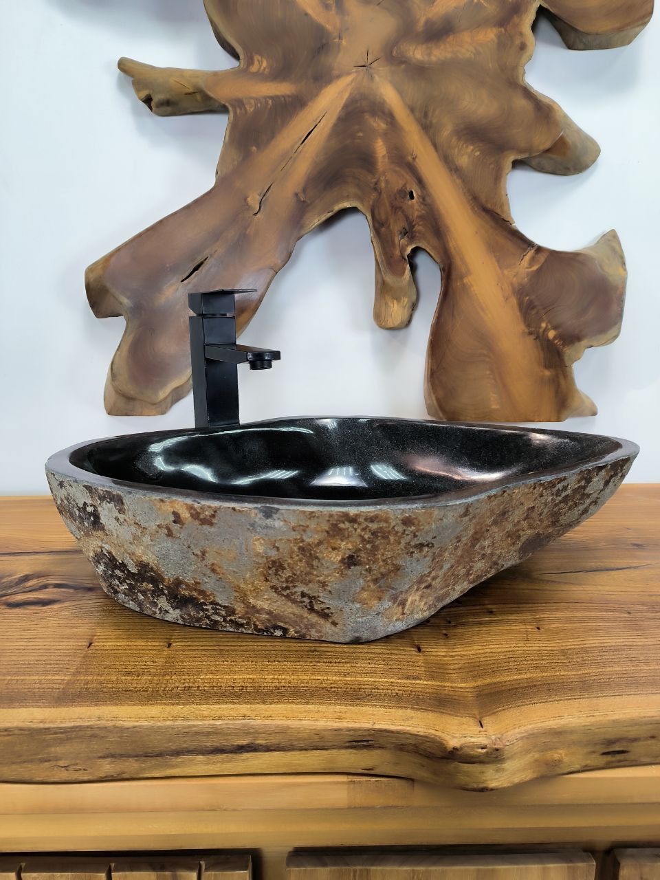Раковина из речного камня RS-66511 59х39х14 из натурального камня