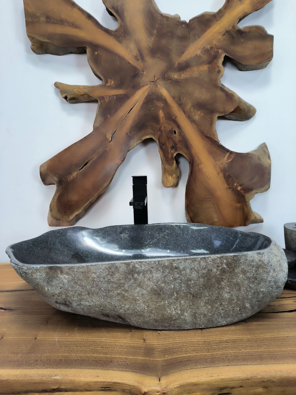 Раковина из речного камня RS-66324 63х33х15 из натурального камня