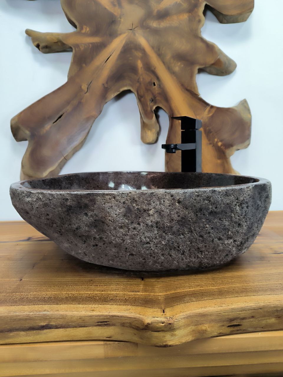 Раковина из речного камня RS-66518 48х40х16 из натурального камня
