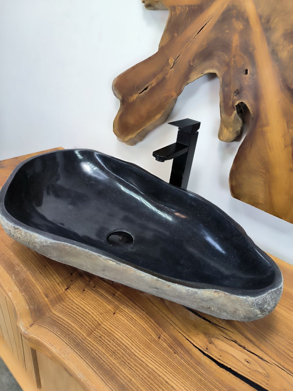 Раковина из речного камня RS-66549 68х40х15 из натурального камня