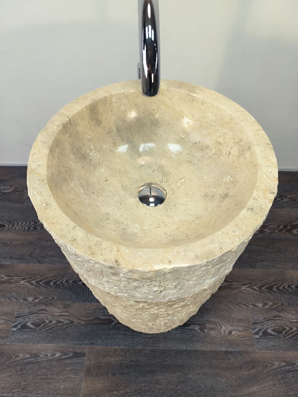 Раковина напольная из мрамора Pedestal Cream Marmo MN-65911 40х40х90 из натурального камня