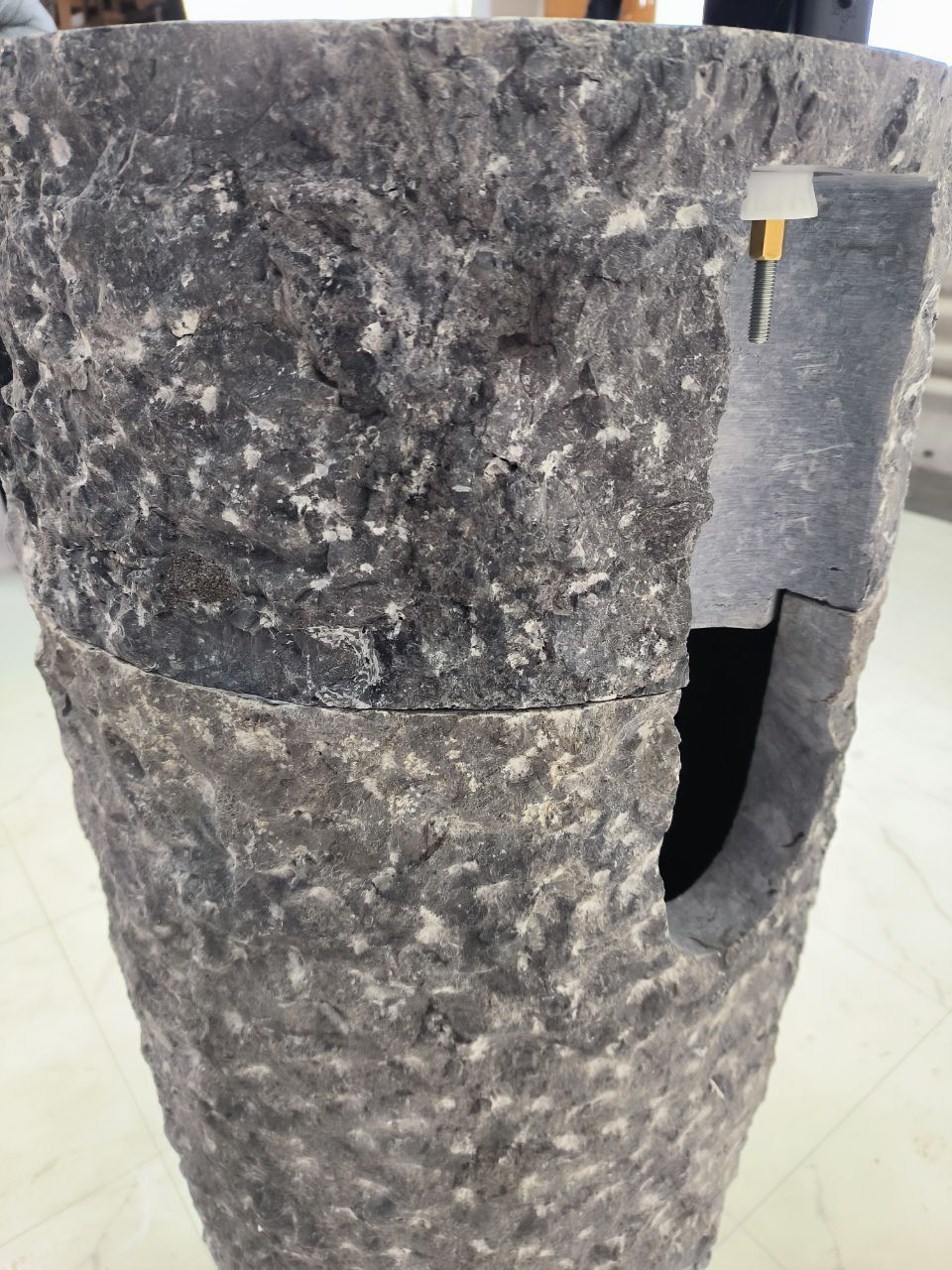 Раковина напольная из мрамора Pedestal Grey Marmo MN-65922 45х45х90 из натурального камня