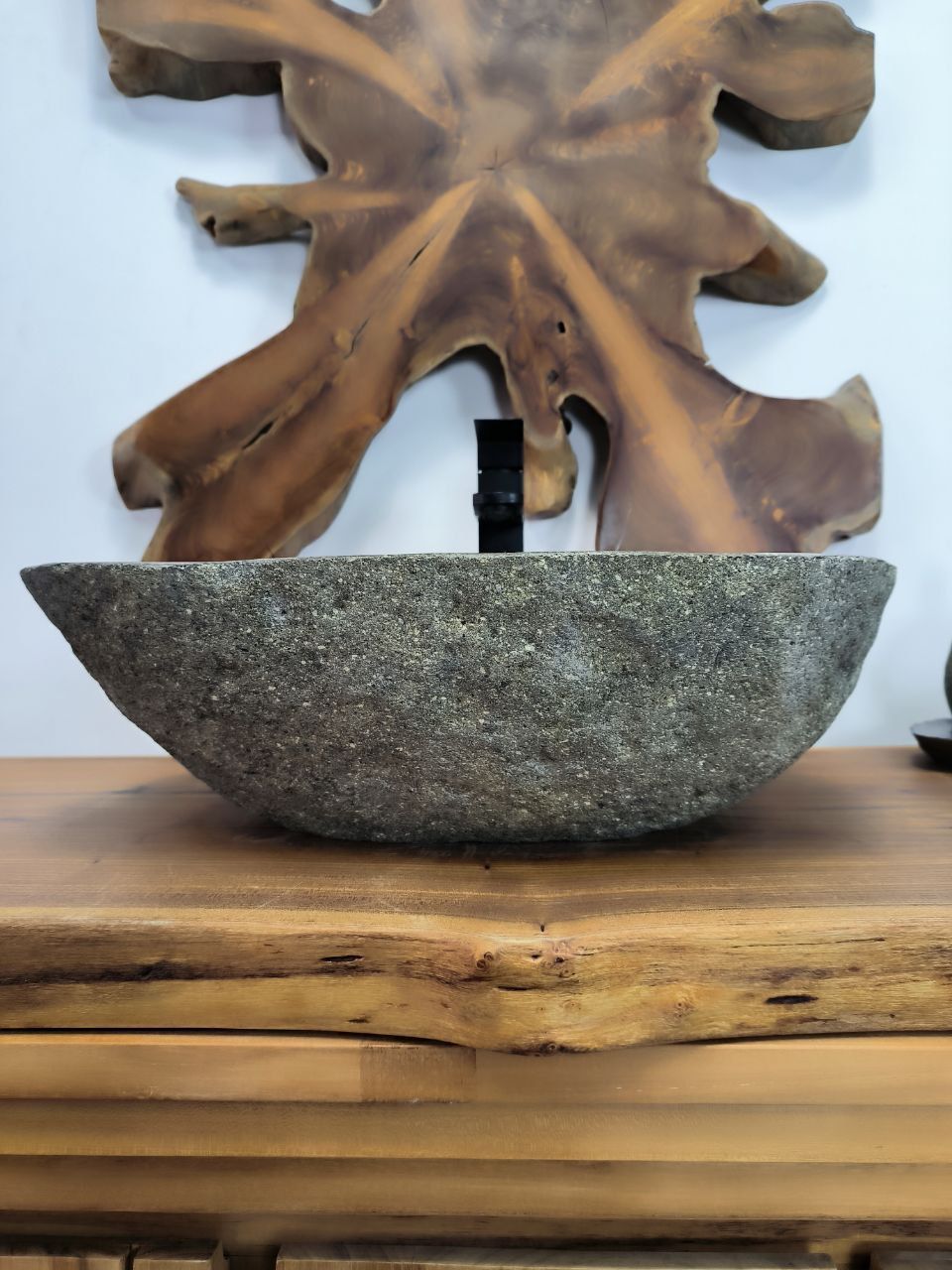 Раковина из речного камня RS-66423 51х42х16 из натурального камня