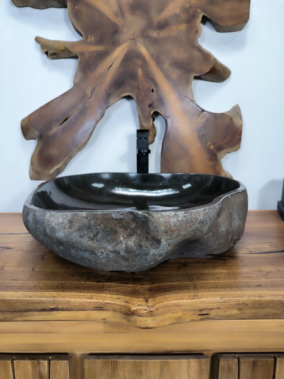 Раковина из речного камня RS-66714 56х49х15 из натурального камня