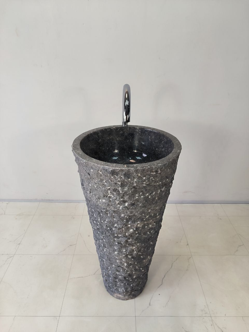 Раковина напольная из мрамора Pedestal Grey Marmo MN-65917 45х45х90 из натурального камня