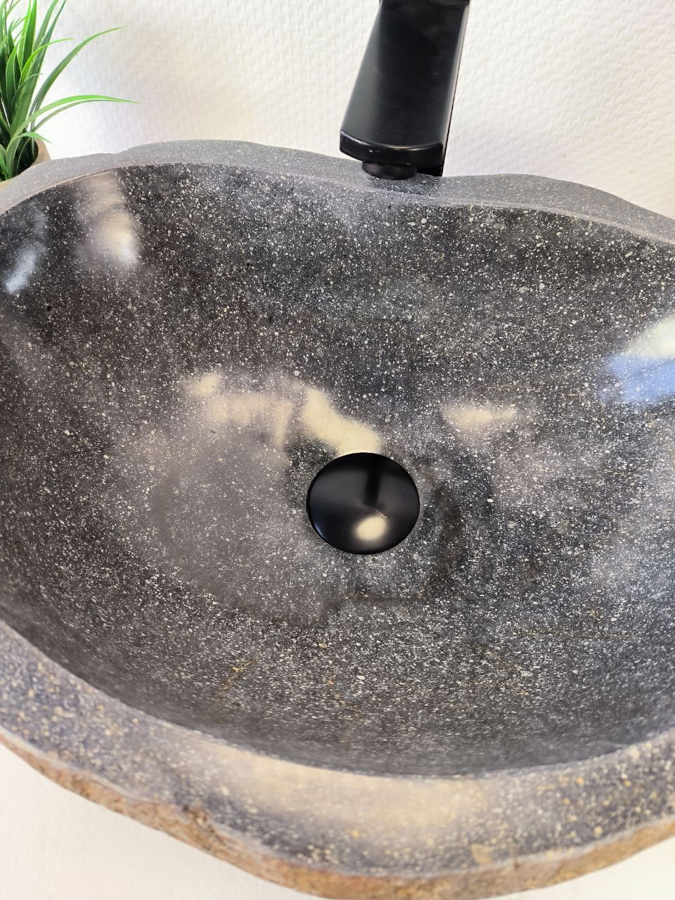 Раковина из речного камня RS-65967 50х34х15 из натурального камня