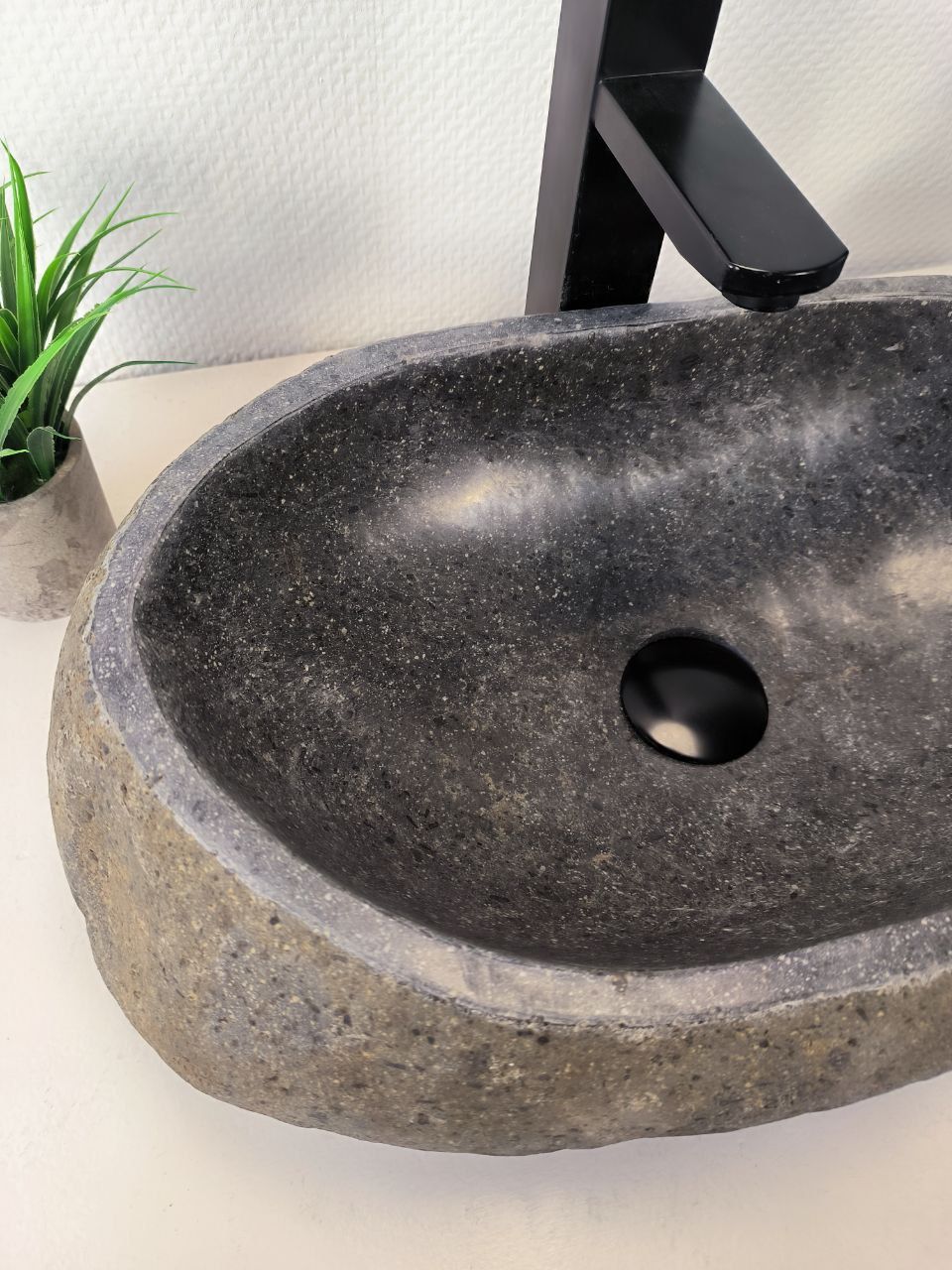 Раковина из речного камня RS-65984 50х31х15 из натурального камня