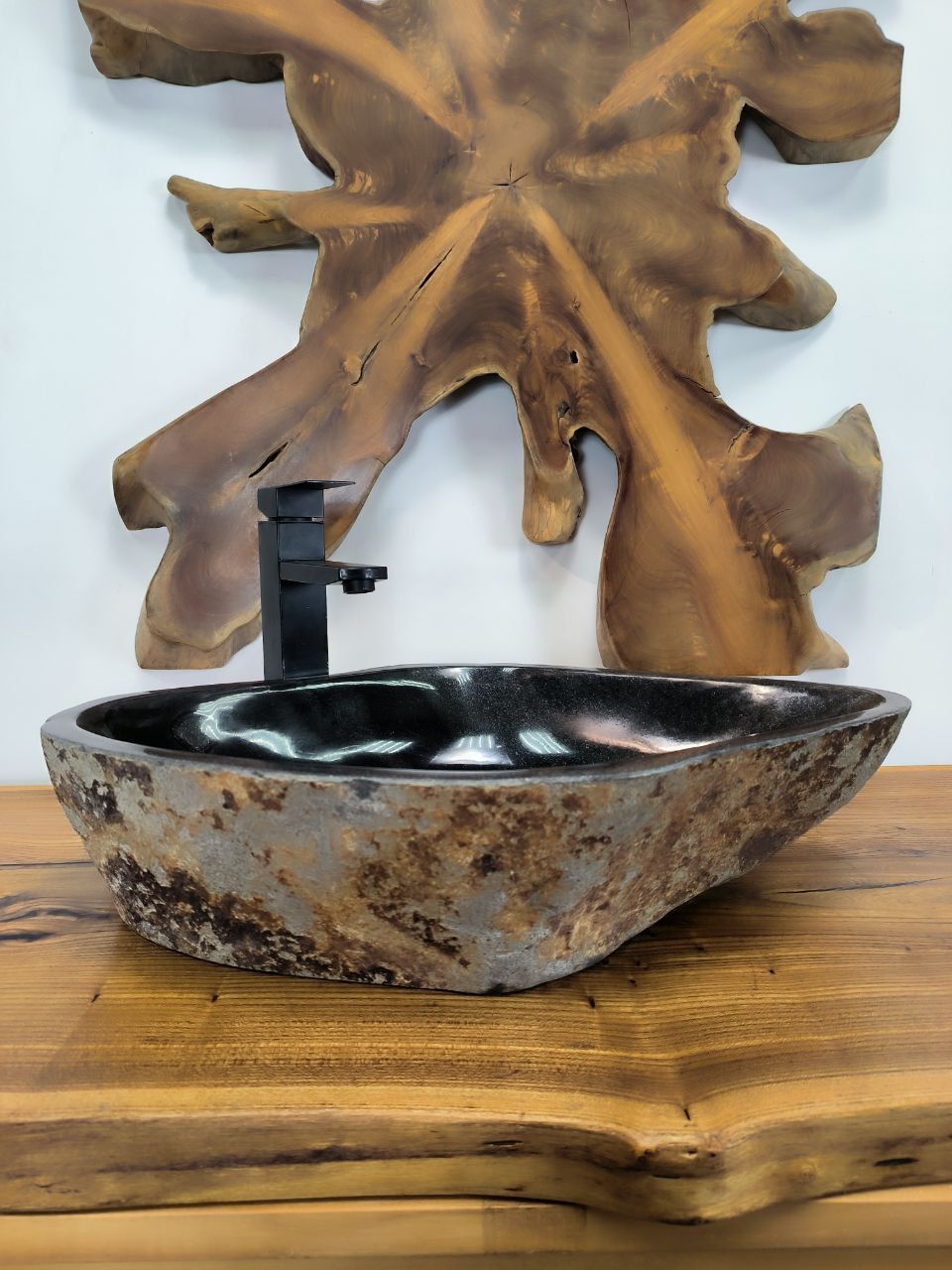 Раковина из речного камня RS-66511 59х39х14 из натурального камня