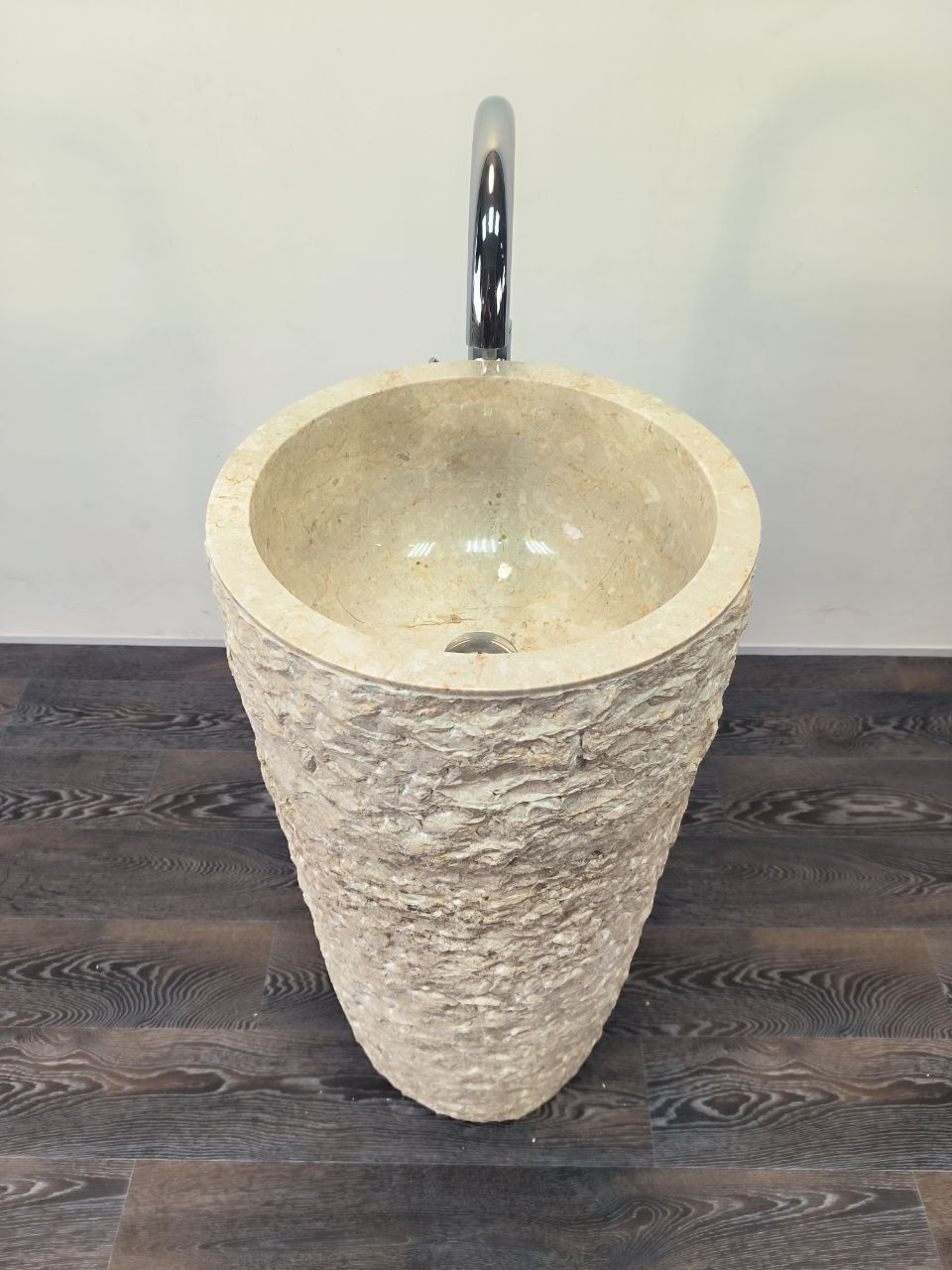 Раковина напольная из мрамора Pedestal Cream Marmo MN-65911 40х40х90 из натурального камня