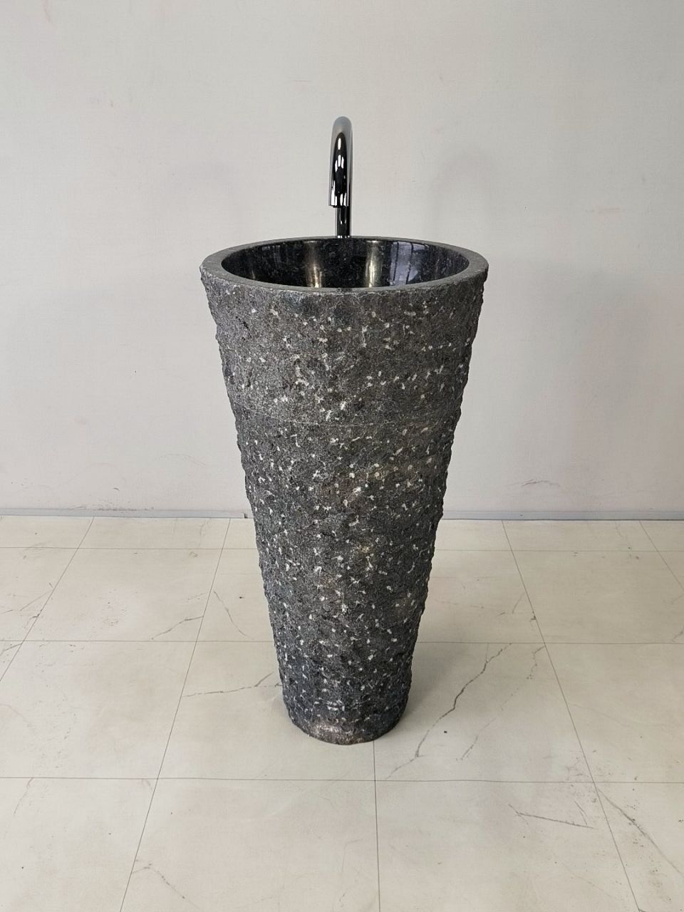 Раковина напольная из мрамора Pedestal Grey Marmo MN-65917 45х45х90 из натурального камня