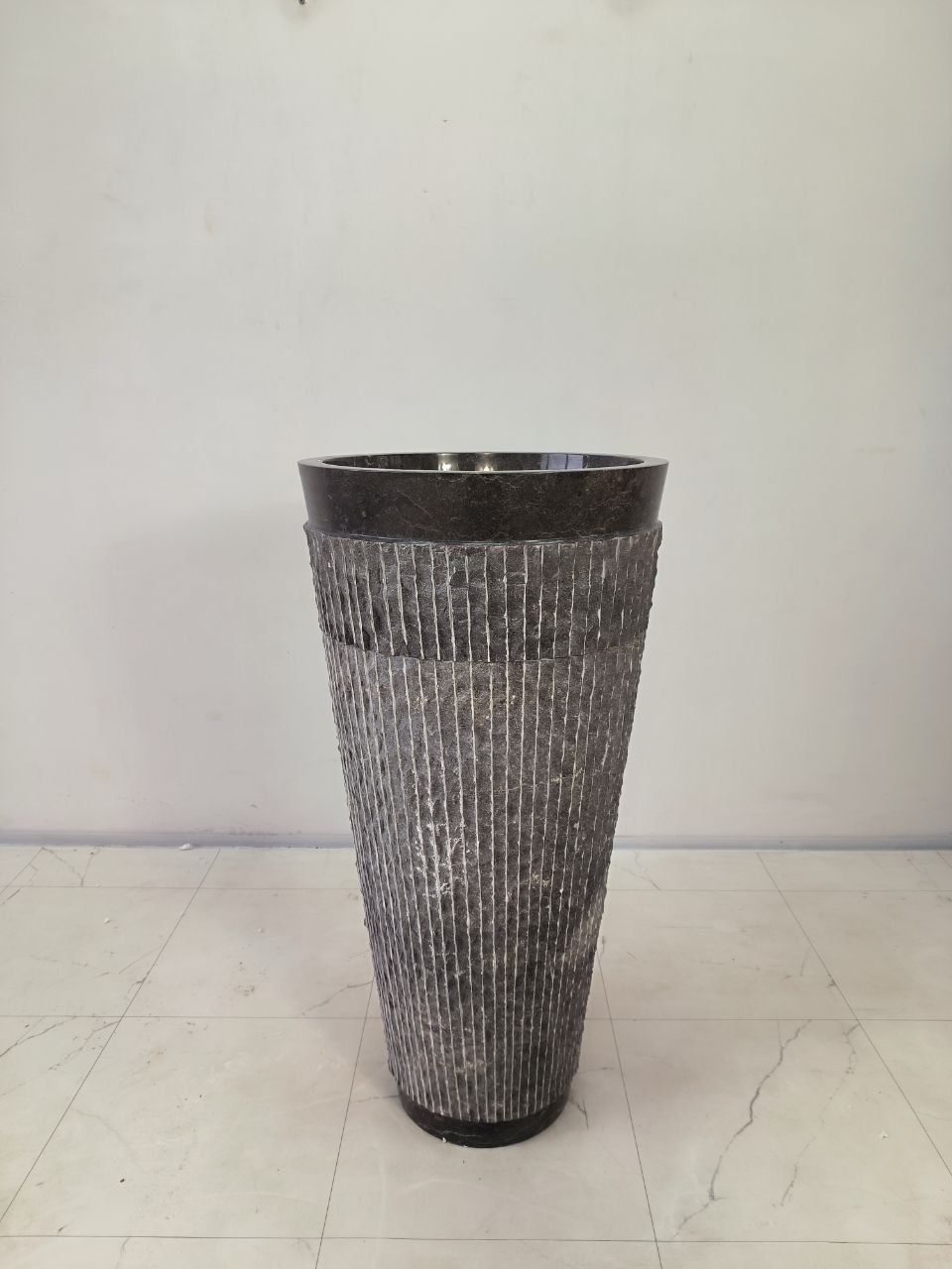 Раковина напольная из мрамора Pedestal Grey Marmo MN-65930 45х45х90 из натурального камня