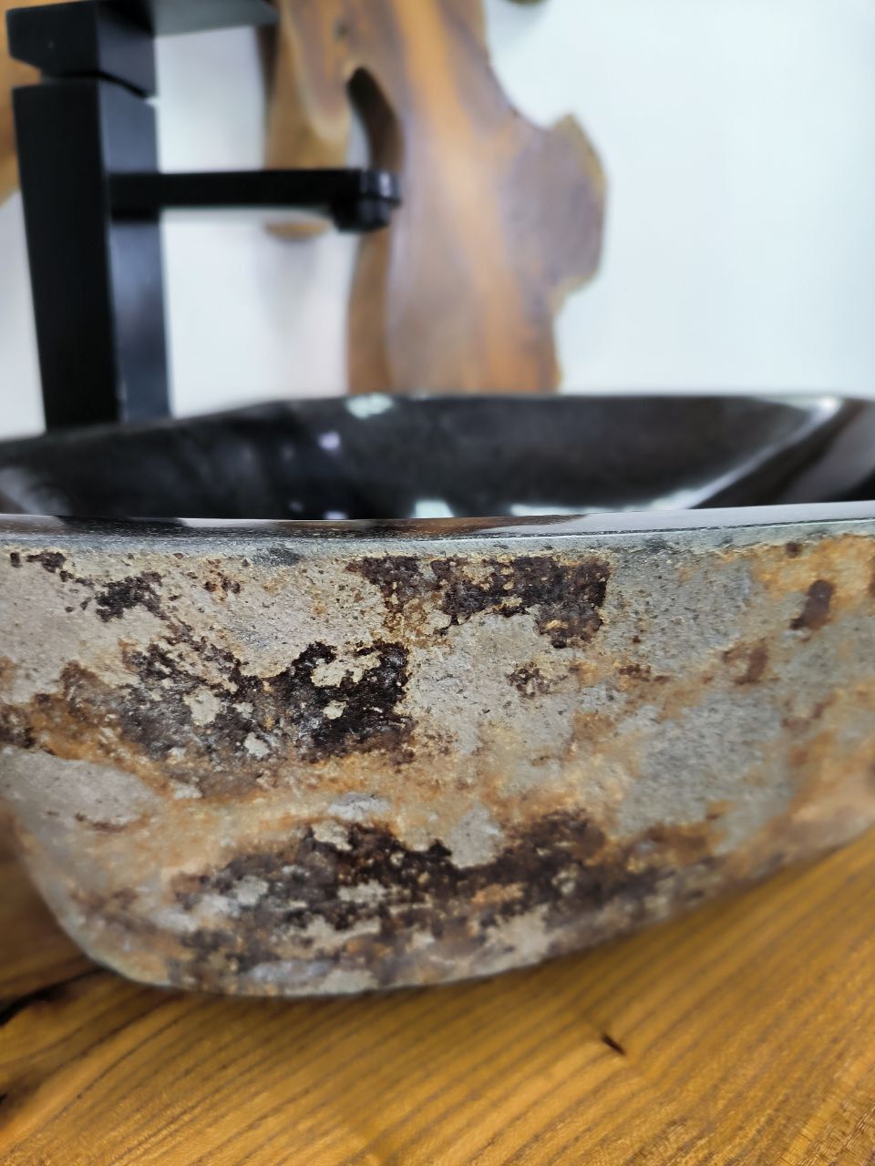 Раковина из речного камня RS-66511 59х39х14 из натурального камня