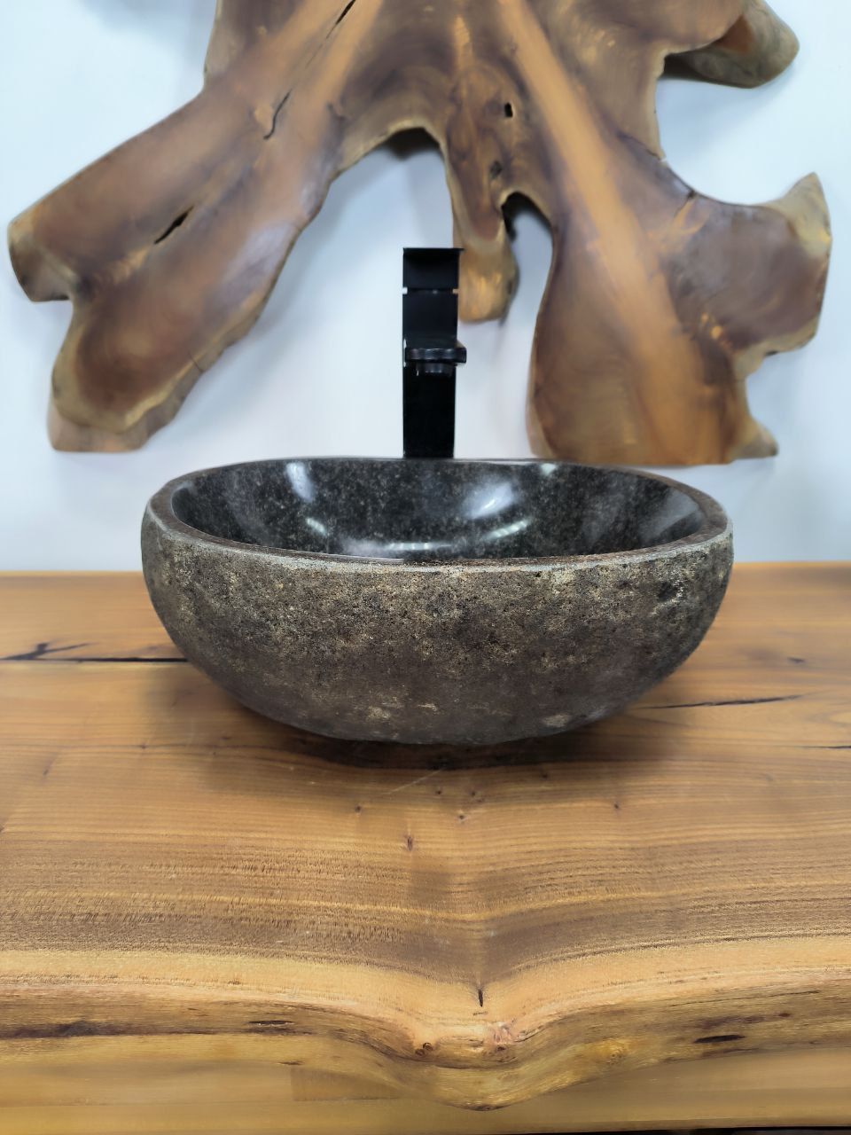 Раковина из речного камня RS-66271 36х30х14 из натурального камня