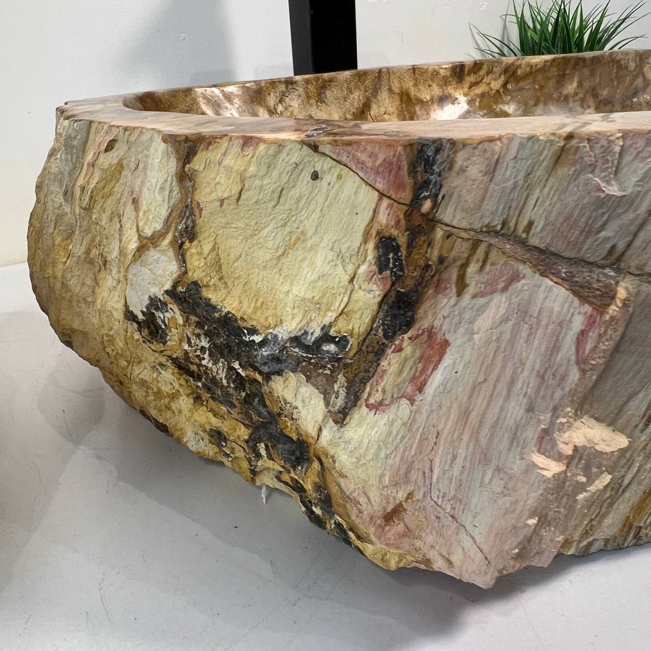 Раковина из окаменелого дерева ПАРА! OD-66941 53*42*15 из натурального камня