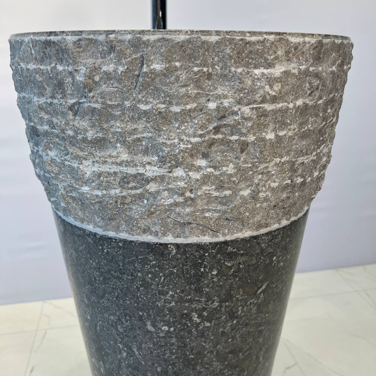 Раковина напольная из мрамора Erozy Top Grey MN-67054 40*40*90