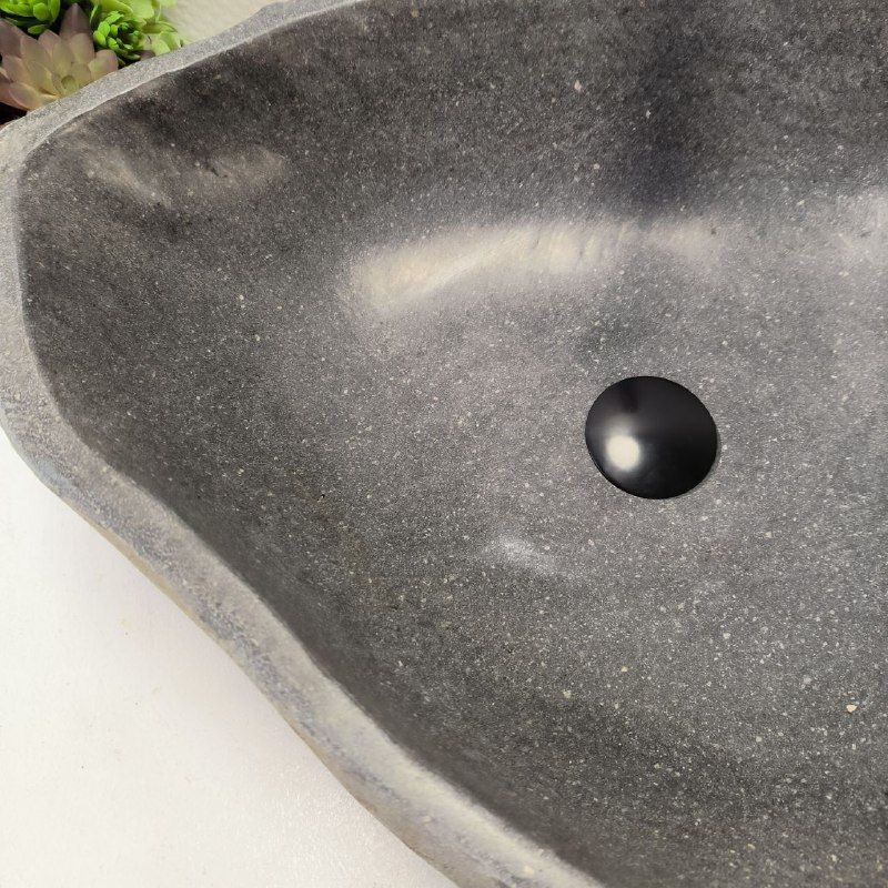 Раковина из речного камня RS-63550 (61*46*16) из натурального камня