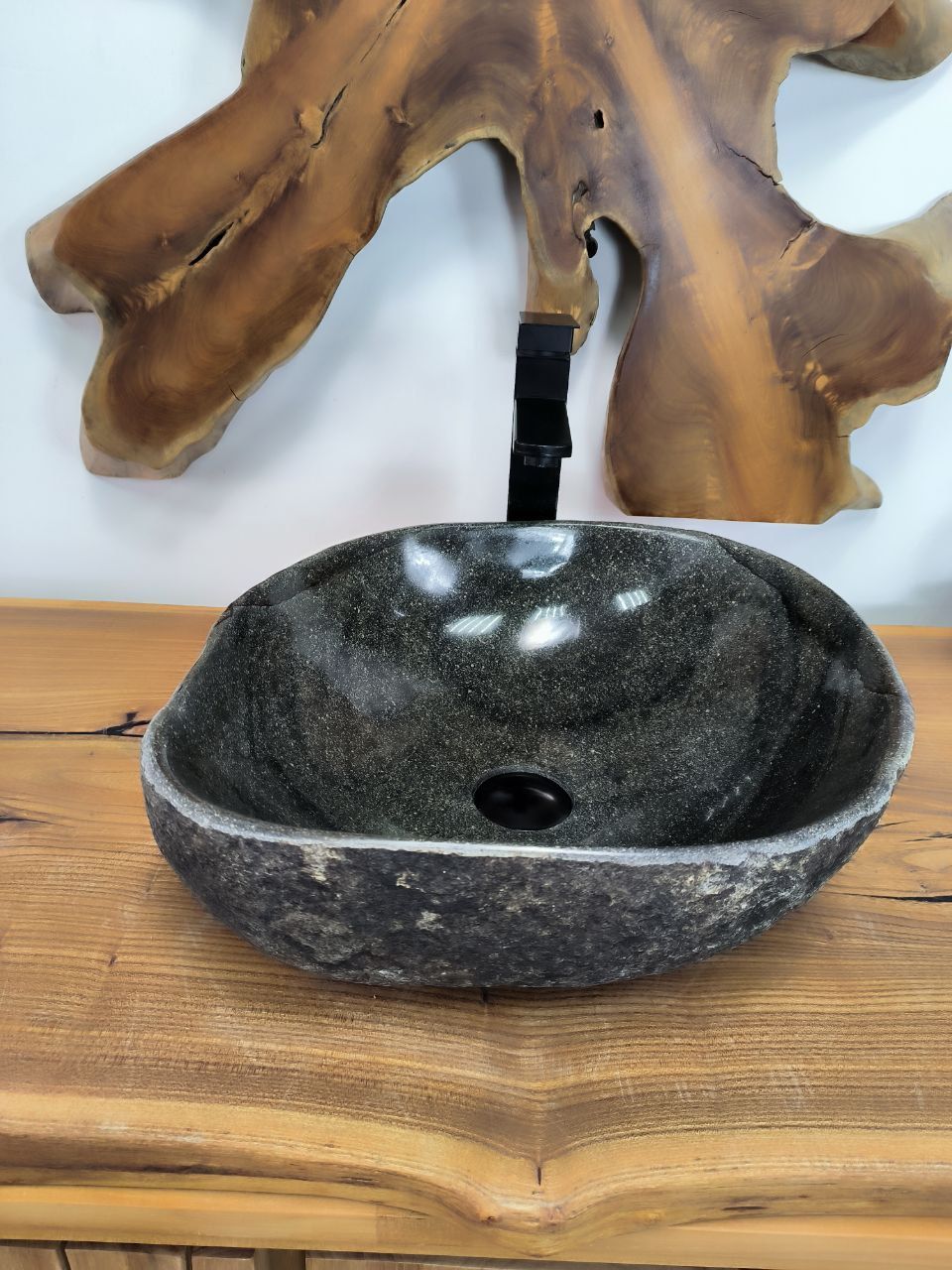Раковина из речного камня RS-66439 42х40х15 из натурального камня