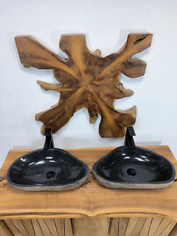 Раковина из речного камня ПАРА! RS-66404 56х33х14 из натурального камня