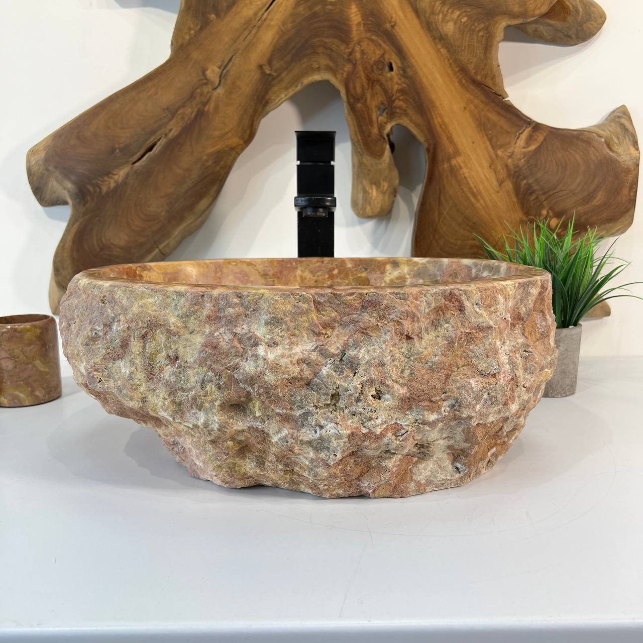Раковина из мрамора Erozy RED EM-66852 41*30*16 из натурального камня 
