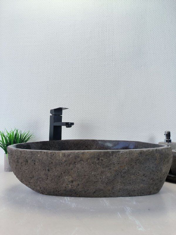 Раковина из речного камня RS-66192 53х40х15 из натурального камня