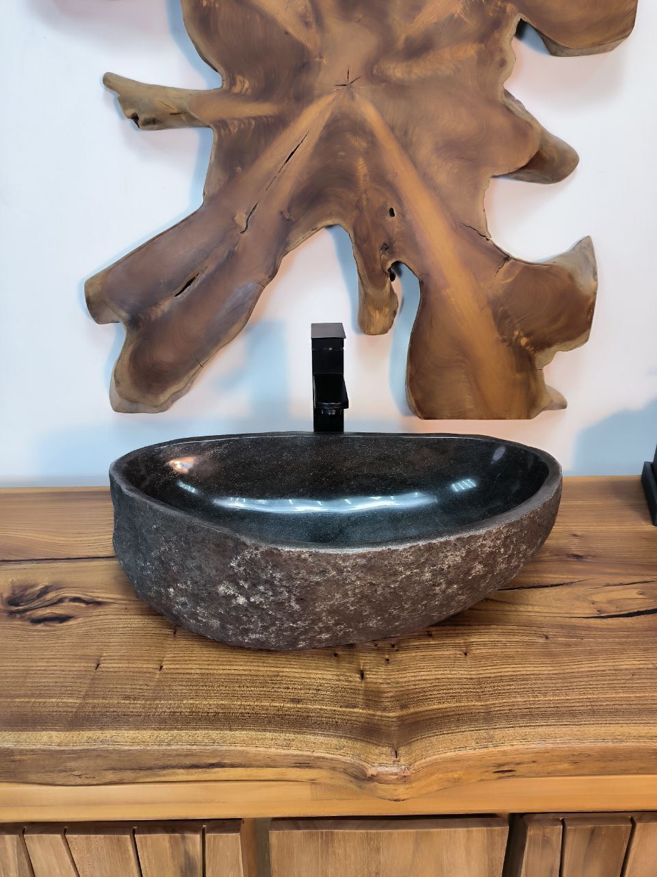 Раковина из речного камня RS-66744 54х30х15 из натурального камня