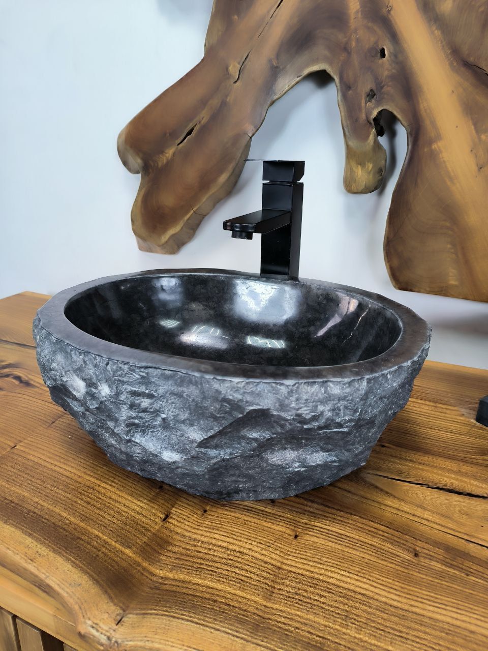 Раковина из мрамора Erozy Black EM-66613 40х30х15 из натурального камня