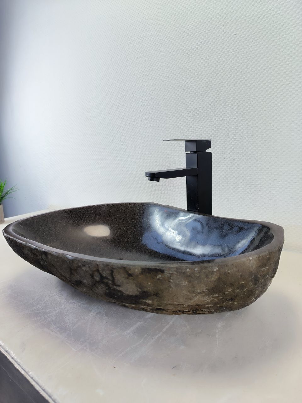 Раковина из речного камня RS-66228 58х37х14 из натурального камня