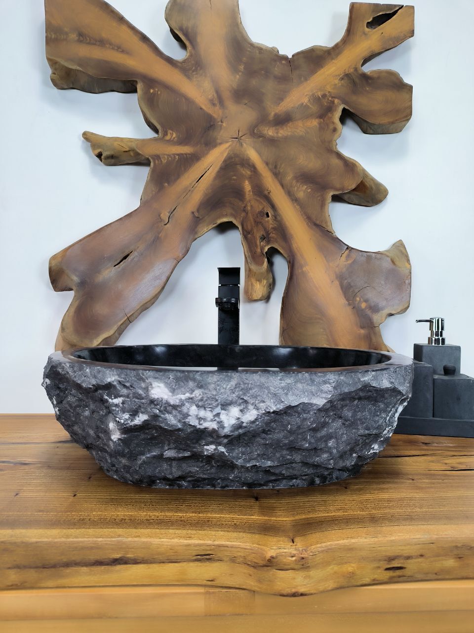 Раковина из мрамора Erozy Black EM-66216 51х41х16 из натурального камня