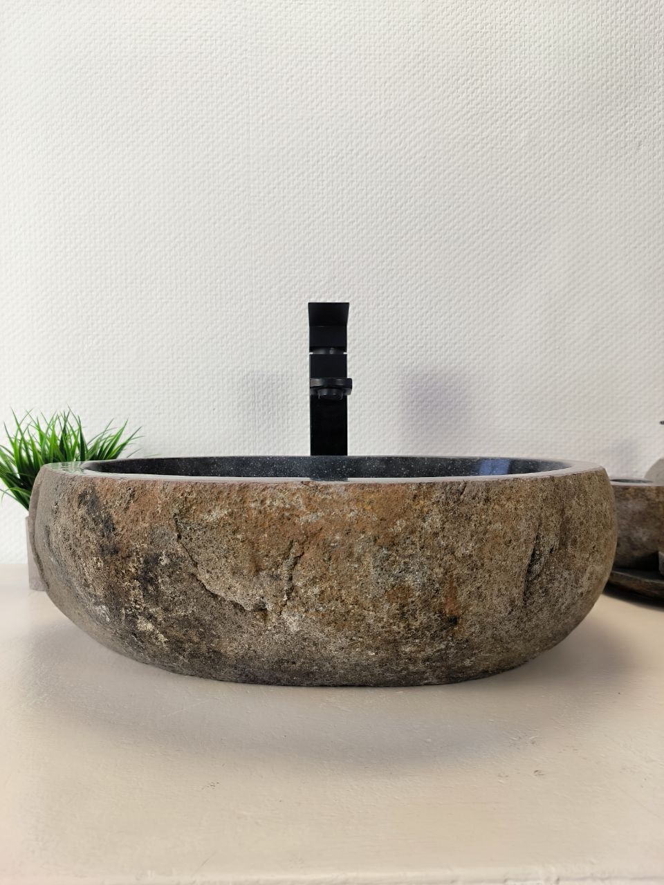 Раковина из речного камня RS-65967 50х34х15 из натурального камня