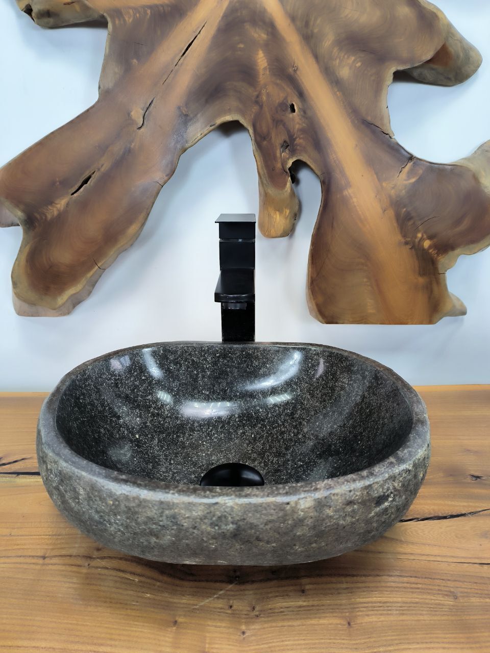 Раковина из речного камня RS-66271 36х30х14 из натурального камня