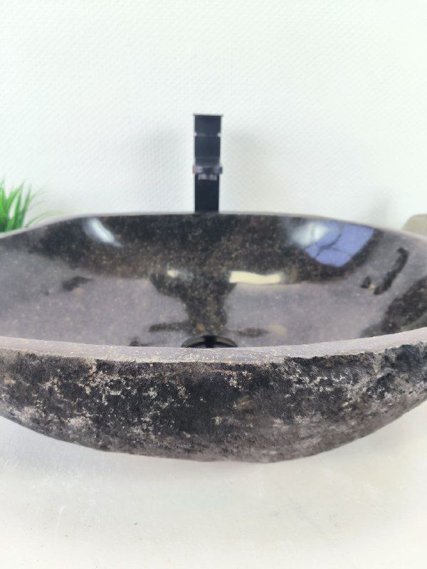 Раковина из речного камня RS-66198 59х44х15 из натурального камня