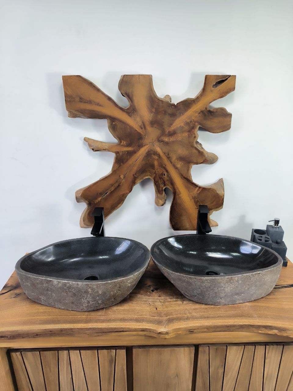 Раковина из речного камня ПАРА! RS-66629 57х35х15 из натурального камня