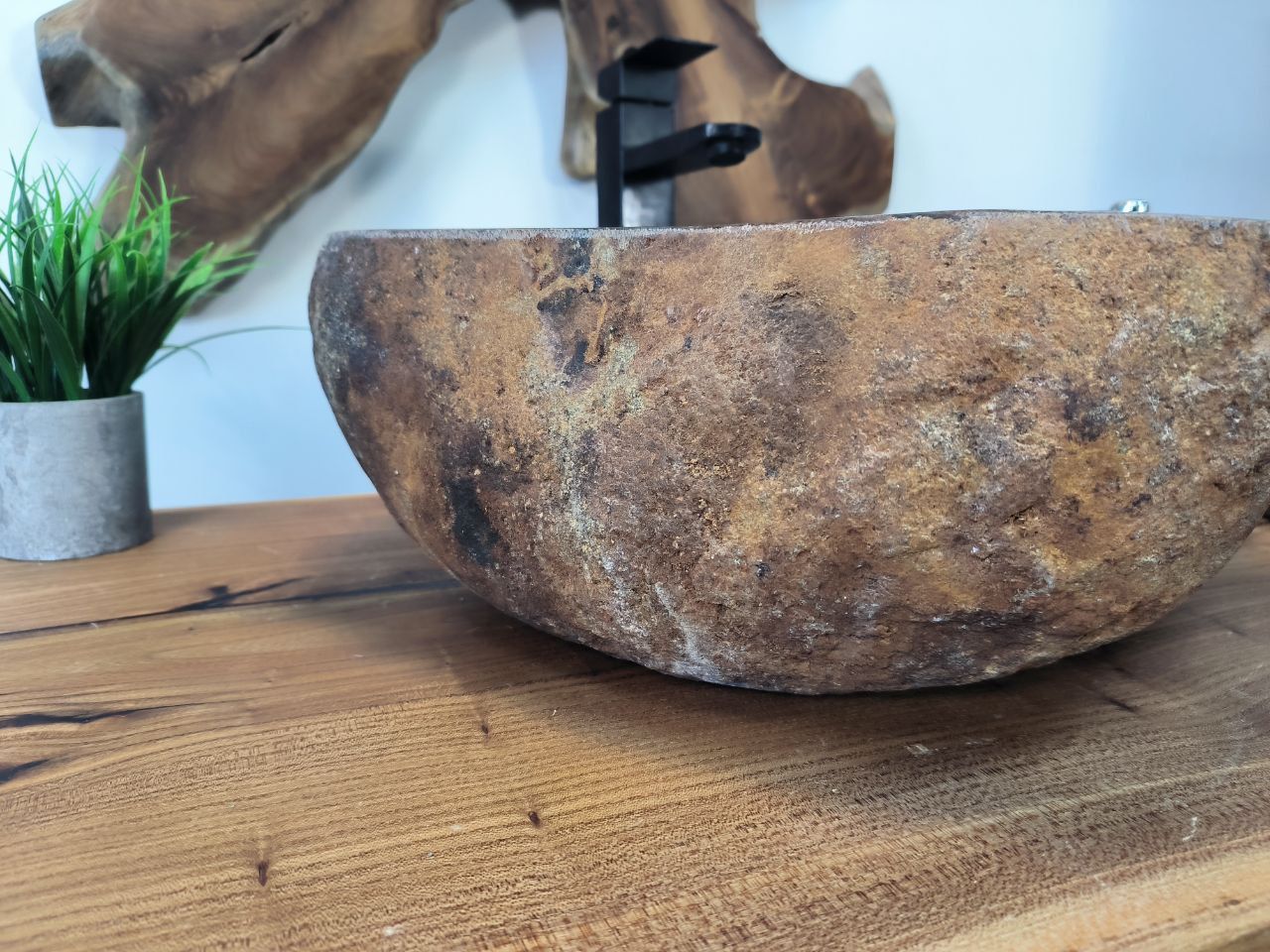 Раковина из речного камня RS-65773 50х45х16 из натурального камня