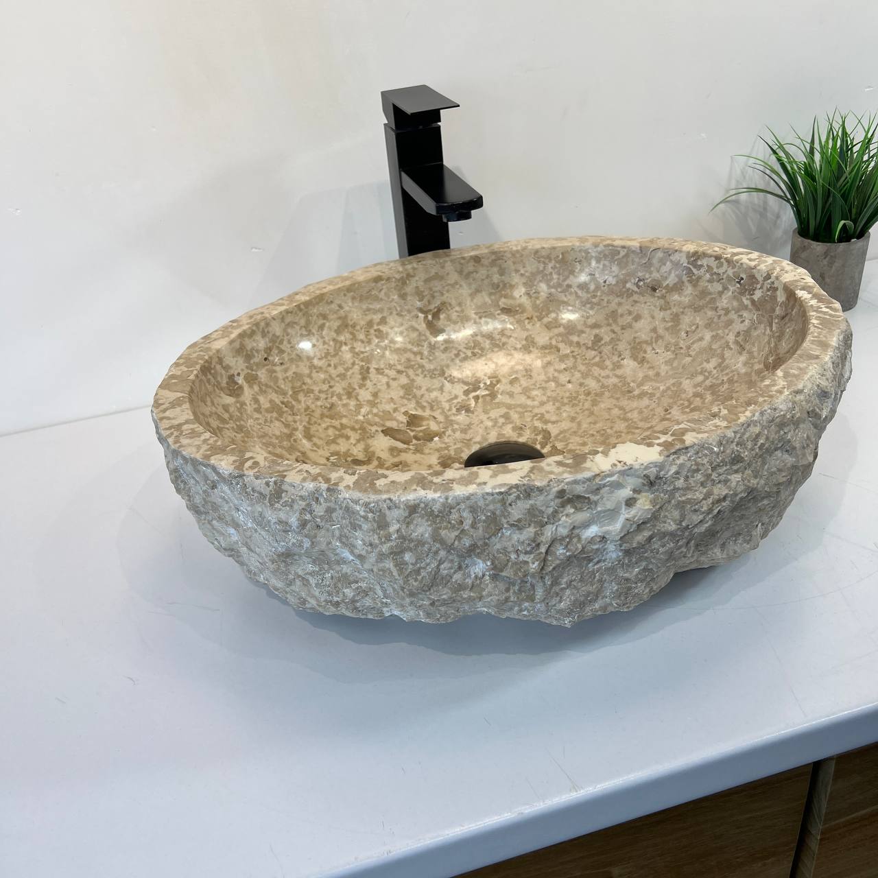 Раковина из мрамора Erozy Cream EM-66904 50*40*16 из натурального камня
