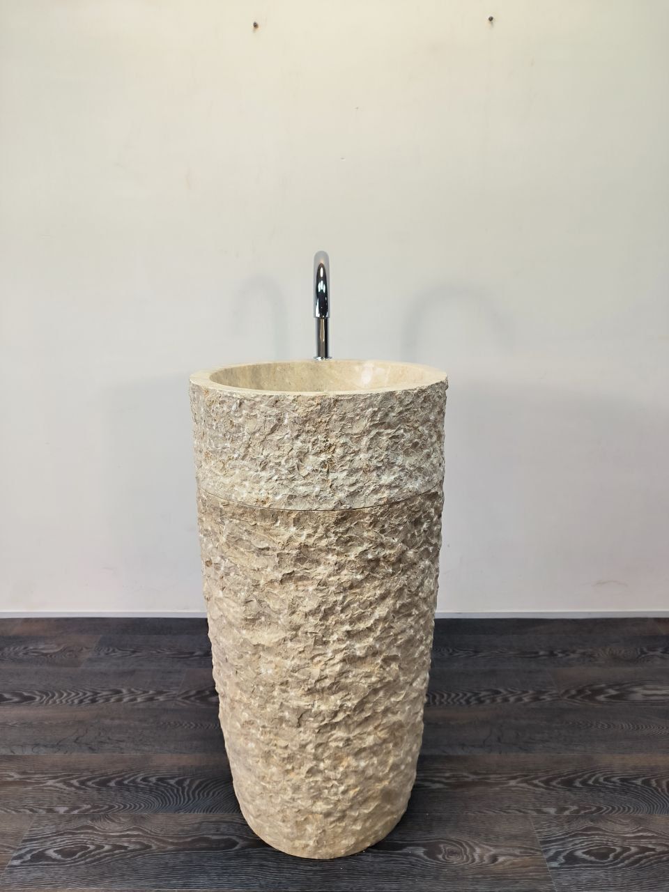Раковина напольная из мрамора Pedestal Cream Marmo MN-65910 45х45х90 из натурального камня