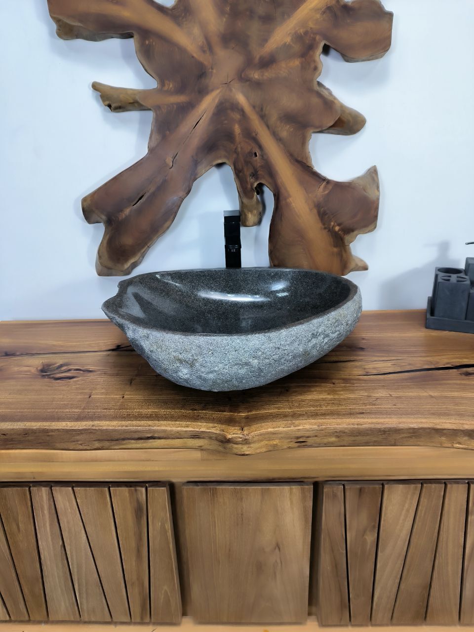 Раковина из речного камня RS-66704 54х47х15 из натурального камня