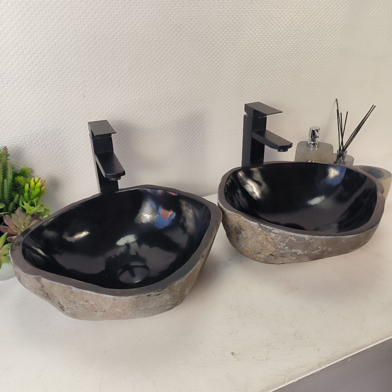 Раковина из речного камня ПАРА! RS-65339 40*36*15 0865