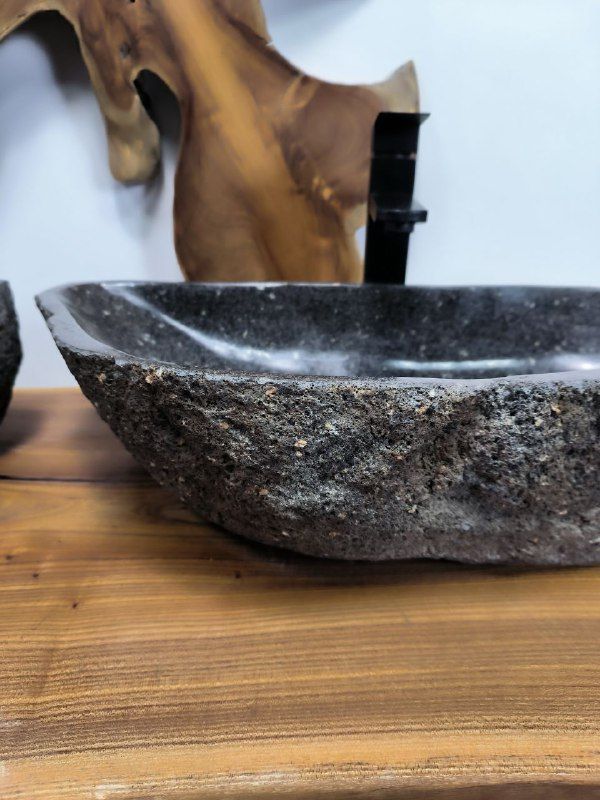 Раковина из речного камня ПАРА! RS-66474 60х35х15 из натурального камня