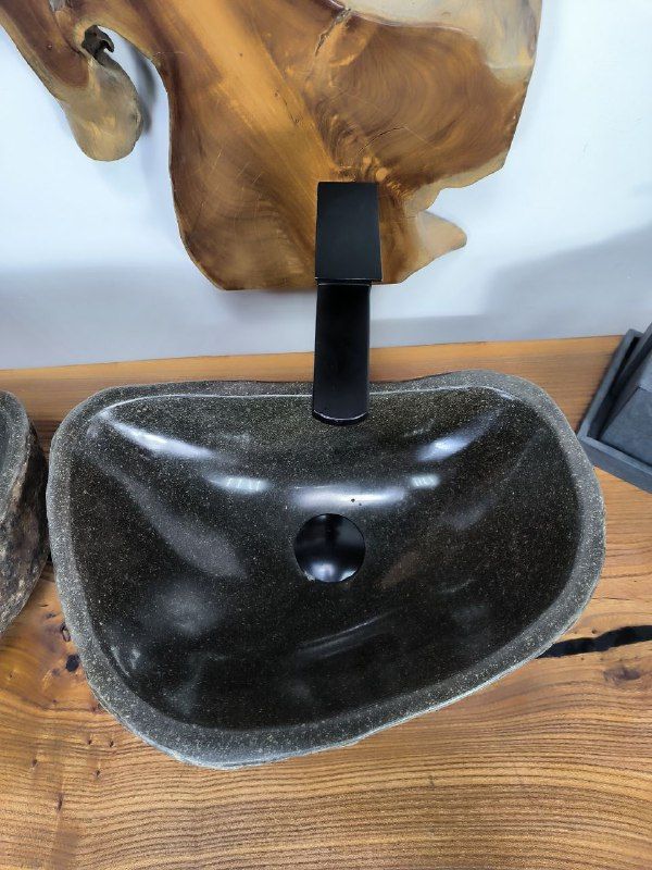 Раковина из речного камня ПАРА! RS-66671 42х30х14 из натурального камня