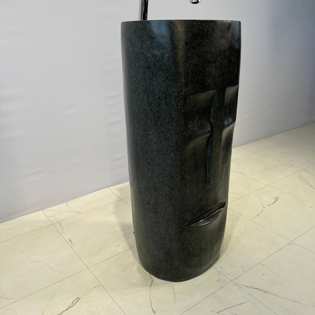 Раковина напольная из речного камня Face RN-67068 40х35х91 из натурального камня